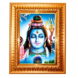 Har Har Mahadev Golden Designer Photo Frame | 10x14 Inch Religious Wall Hanging Frame For Home & Office Decoration | Hindu Deity Har Har Mahadev Spiritual Gift Item Har Har Mahadev Golden Designer Photo Frame | 10x14 Inch Religious Wall Hanging Frame For Home & Office Decoration | Hindu Deity Har Har Mahadev Spiritual Gift Item