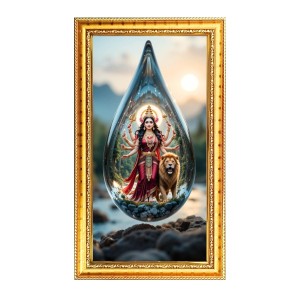 Devi Durga Digital Golden Color Photo Frame | Hindu Religious Wall Decor | 8x15 Inches - Inspirational Wall Art For Office, Home Decor - Ideal Spiritual Gift (F10376) Devi Durga Digital Golden Color Photo Frame | Hindu Religious Wall Decor | 8x15 Inches - Inspirational Wall Art For Office, Home Decor - Ideal Spiritual Gift (F10376)