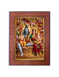 Lord Shiva Photo Frame Religious Wall & Table Decor Frame | Lord Shiva Spiritual Photo Frame For Home, Temple & Office | Decorative Hindu God & Goddess Frame (Pack Of 1) (F18044)