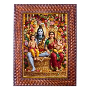 Lord Shiva Photo Frame Religious Wall & Table Decor Frame | Lord Shiva Spiritual Photo Frame For Home, Temple & Office | Decorative Hindu God & Goddess Frame (Pack Of 1) (F18044)