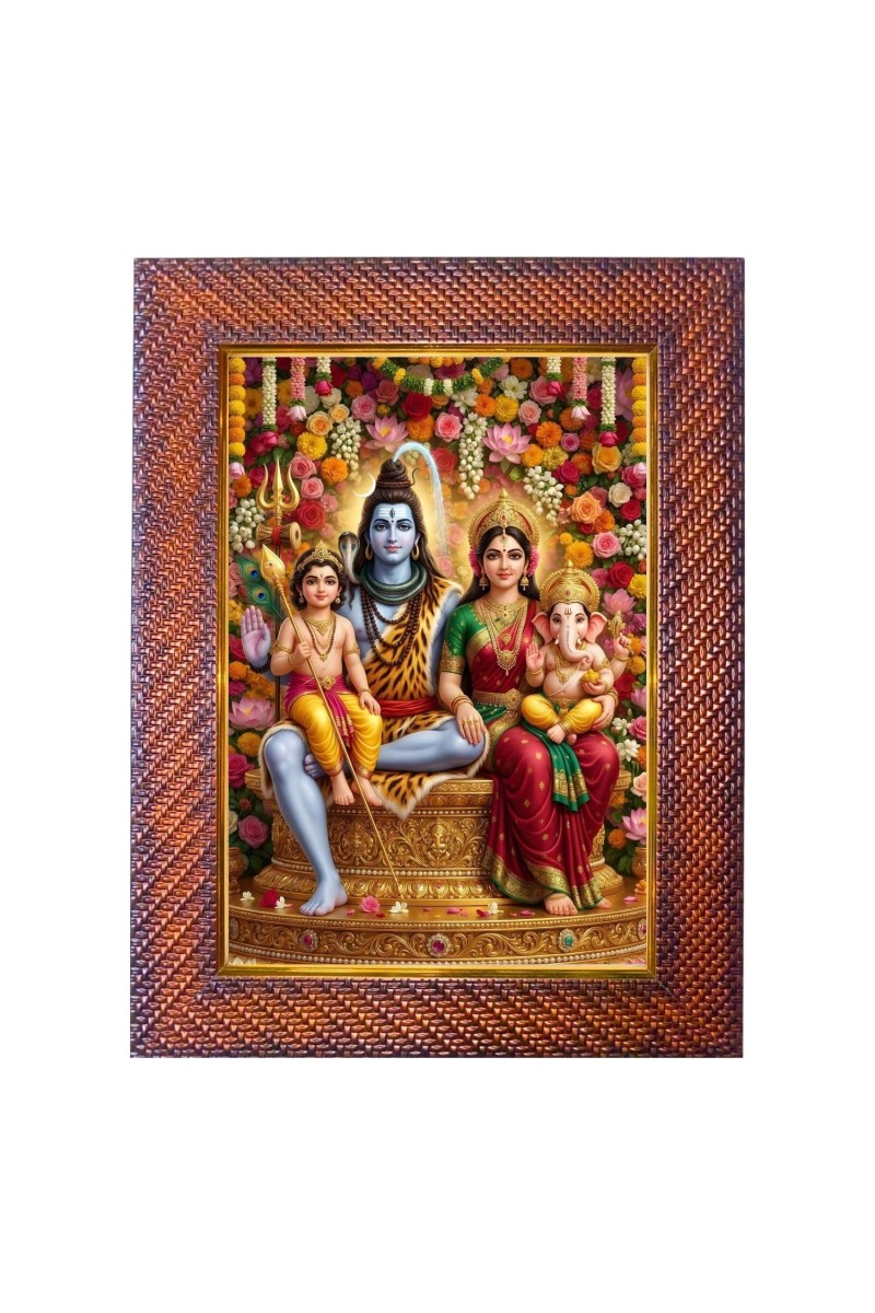 Lord Shiva Photo Frame Religious Wall & Table Decor Frame | Lord Shiva Spiritual Photo Frame For Home, Temple & Office | Decorative Hindu God & Goddess Frame (Pack Of 1) (F18044)