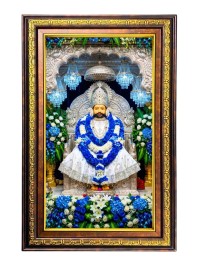 KhatuShyam Digital Golden Balck Color Photo Frame | Hindu Religious Wall Decor | 10x16 Inches - Inspirational Wall Art For Office, Home Decor - Ideal Spiritual Gift (F16681)