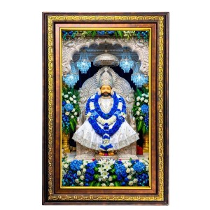 KhatuShyam Digital Golden Balck Color Photo Frame | Hindu Religious Wall Decor | 10x16 Inches - Inspirational Wall Art For Office, Home Decor - Ideal Spiritual Gift (F16681)