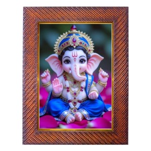 Lord Vishnu Photo Frame 13X17 Inch Religious Wall & Table Decor Frame | Lord Vishnu Spiritual Photo Frame For Home, Temple & Office | Decorative Hindu God & Goddess Frame (Pack Of 1) (F18018)