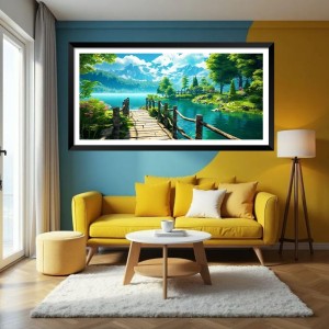 Nature Landscape Floating Frame Scenery Digital Print - (I5754) - 12x24 inch Modern Nature Wall Art for Living Room, Bedroom, Office, Hotels, Drawing Room Nature Landscape Floating Frame Scenery Digital Print - (I5754) - 12x24 inch Modern Nature Wall Art for Living Room, Bedroom, Office, Hotels, Drawing Room