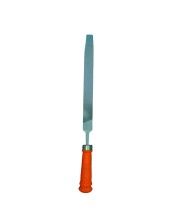 Flat Cut Hand File with Handle – High Carbon Steel Double Cut Metal File for Shaping, Smoothing & Deburring