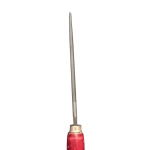 Round File with Wooden Handle | Heavy Duty Steel Metal Filing Tool for Wood, Metal & DIY Work | Comfortable Grip Hand File for Workshop & Home Use