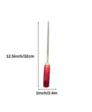 Round File with Wooden Handle | Heavy Duty Steel Metal Filing Tool for Wood, Metal & DIY Work | Comfortable Grip Hand File for Workshop & Home Use