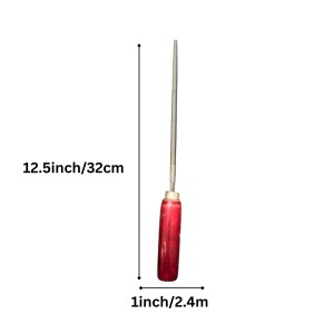 Round File with Wooden Handle | Heavy Duty Steel Metal Filing Tool for Wood, Metal & DIY Work | Comfortable Grip Hand File for Workshop & Home Use