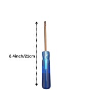 Flat Head Screwdriver with Blue Handle – Durable Steel Shaft, Precision Slotted magnetic & hardened Screw Driver for Home, DIY & Professional Use Flat Head Screwdriver with Blue Handle – Durable Steel Shaft, Precision Slotted magnetic & hardened Screw Driver for Home, DIY & Professional Use
