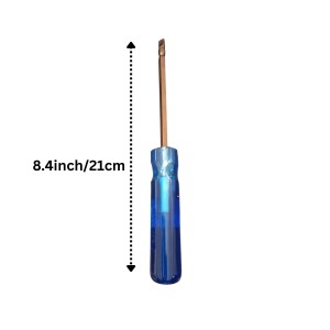 Flat Head Screwdriver with Blue Handle – Durable Steel Shaft, Precision Slotted magnetic & hardened Screw Driver for Home, DIY & Professional Use