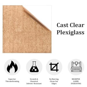 HiTechMart Acrylic Sheet 3mm Clear – Transparent Acrylic Glass Sheet for Painting, Art & Craft, DIY Projects, Signage, Office, Wedding Decorations, Photo Frames, School Use (4x6 inch - Pack of 1)