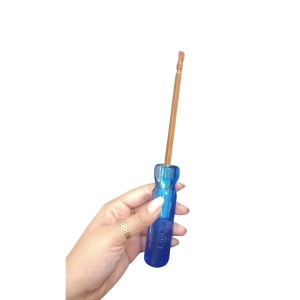 Flat Head Screwdriver with Blue Handle – Durable Steel Shaft, Precision Slotted magnetic & hardened Screw Driver for Home, DIY & Professional Use