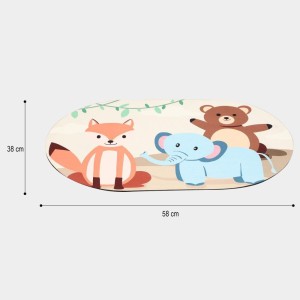 Home Beautiful Anti-Skid Beige Polyester Bath Mat