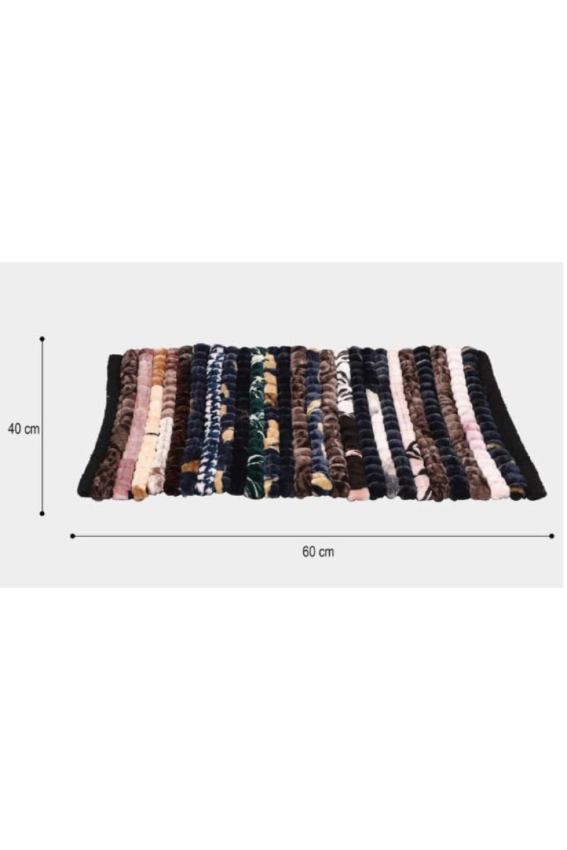 HiTech Sales Polyester Soft Door Mat Rugs Non Slip Mats for Bathroom, Bedroom, Kitchen, Door Mat, Floor Mat & Entrance Absorbent Polyester Cotton Door Mat Rectangular Shape, Brown (16 X 23 inch)