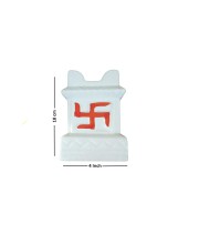 HI TECH Sales Tulsi Ceramic Mandir | Traditional Tulsi Plant Pot with Om & Swastik Symbols | Sacred Hindu Planter for Home & Temple Use(White)