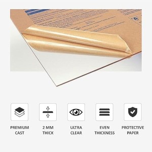 HiTechMart Acrylic Sheet 3mm Clear – Transparent Acrylic Glass Sheet for Painting, Art & Craft, DIY Projects, Signage, Office, Wedding Decorations, Photo Frames, School Use (4x6 inch - Pack of 1)