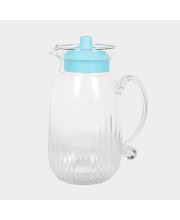 Hitech Sales White Lemon Jug with 4 Glasses - 1.2L Jar & 200ml Drinking Glasses Set