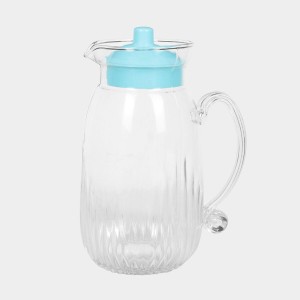Hitech Sales White Lemon Jug with 4 Glasses - 1.2L Jar & 200ml Drinking Glasses Set