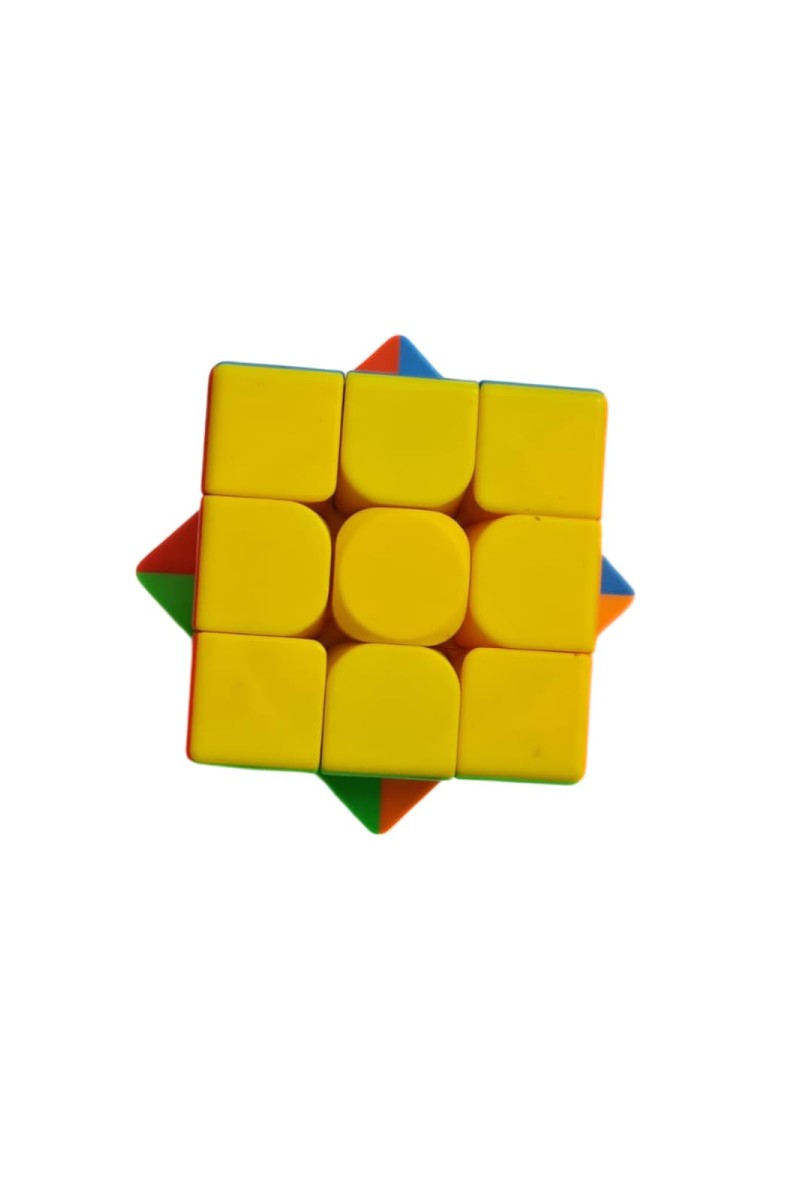 Hitech Sales 3x3 Speedcube | Stickerless Cube for Kids & Adults | Magic Speedy Stress Buster Brainstorming Puzzle - Multicolor Design