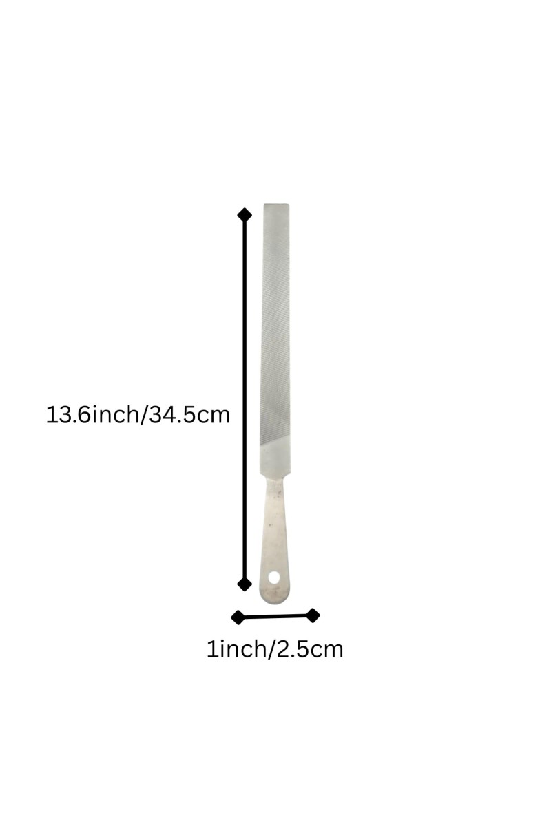 Stainless Steel Flat Hand File | Metal Filing Tool for Wood, Iron & Plastic | Durable Manual File Tool