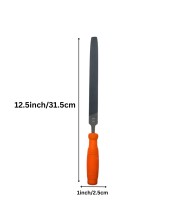 Nicholson Lima Plana Flat File – 12-Inch Double-Cut Hand File with Ergonomic Handle for Metal, Wood & Plastic – Heavy Duty High Carbon Steel Filing Tool (small)