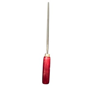 Round File with Wooden Handle | Heavy Duty Steel Metal Filing Tool for Wood, Metal & DIY Work | Comfortable Grip Hand File for Workshop & Home Use