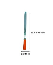 Flat Cut Hand File with Handle – High Carbon Steel Double Cut Metal File for Shaping, Smoothing & Deburring