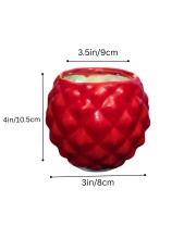 Ceramic Round Diamond Design Planter Pot – Decorative Flower Pot for Indoor Plants, Succulents Office & Home Décor (Only Pot)