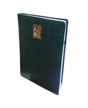 Leather Cover Hardbound 2026 Diary | New Year Daily Planner with Monthly Calendar | Office, Study & Personal Organizer