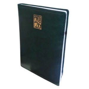 Leather Cover Hardbound 2026 Diary | New Year Daily Planner with Monthly Calendar | Office, Study & Personal Organizer