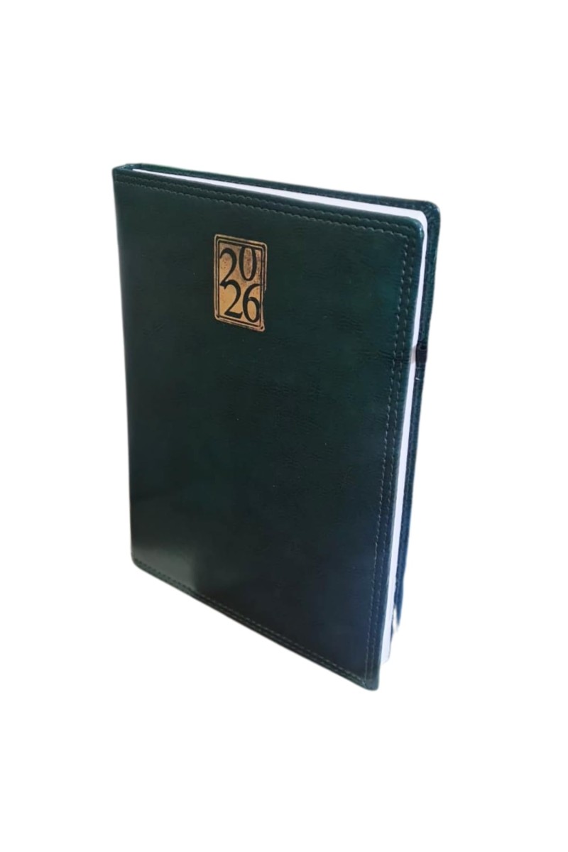 Leather Cover Hardbound 2026 Diary | New Year Daily Planner with Monthly Calendar | Office, Study & Personal Organizer