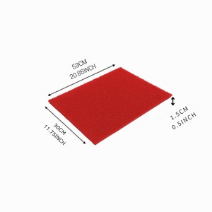 Hitech Sales, Premium Non-Slip Door Mat for Indoor & Outdoor Use – Water-Absorbent and Easy to Clean (RED)