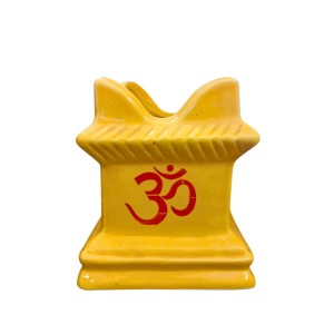 Tulsi Tree Planter Pot Indoor Outdoor Sacred Basil Plant Holder Decorative Eco-Friendly Durable Lightweight (Yellow)