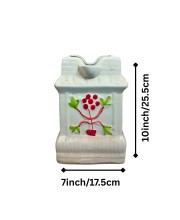 Ceramic Tulsi Pot for Home | Handmade, Vastu-Friendly, Tulsi Planter for Puja Mandir & Balcony