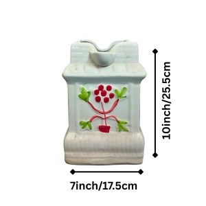 Ceramic Tulsi Pot for Home | Handmade, Vastu-Friendly, Tulsi Planter for Puja Mandir & Balcony