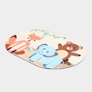 Home Beautiful Anti-Skid Beige Polyester Bath Mat