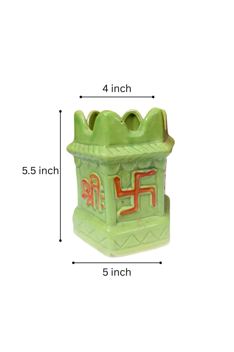Tulsi Planter Garden Decorative Pot Ghamla for Home Outdoor Indoor Balcony Terrace Decoration. (Green)