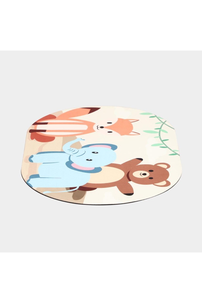 Home Beautiful Anti-Skid Beige Polyester Bath Mat