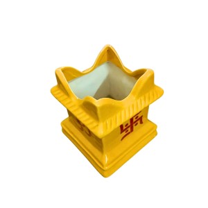 Tulsi Tree Planter Pot Indoor Outdoor Sacred Basil Plant Holder Decorative Eco-Friendly Durable Lightweight (Yellow)