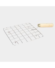 Stainless Steel Wire Roaster with Wooden Handle, for Square Roaster - 17.6 cm X 17.6 cm, for Round Roaster- 18 cm Diameter (Pack of 1)