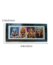 Acrylic Table Photo Stand with Mahadev, Dakhineswar maa kaali, Hanuman ji, Vishwakarma Hindu God Images | Transparent Desk Photo Frame for Home Temple, Office & Car Dashboard | Decorative Religious Tabletop Display Stand