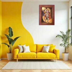 Lord Hanuman Photo Frame 13X17 Inch Religious Wall & Table Decor Frame | Lord Hanuman Spiritual Photo Frame For Home, Temple & Office | Decorative Hindu God & Goddess Frame (Pack Of 1) (F18091)