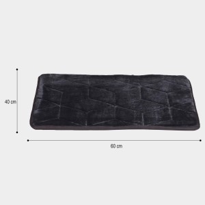Home Beautiful Grey Polyester Bath Mat