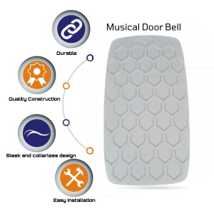 Hitech Sales Musical Door Bell The Right Choice White Hexa Ding Dong Door Bell Stereophonic Bell Wired Door Chime