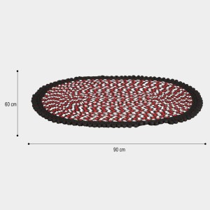 Home Beautiful Black Polyester Door Mat
