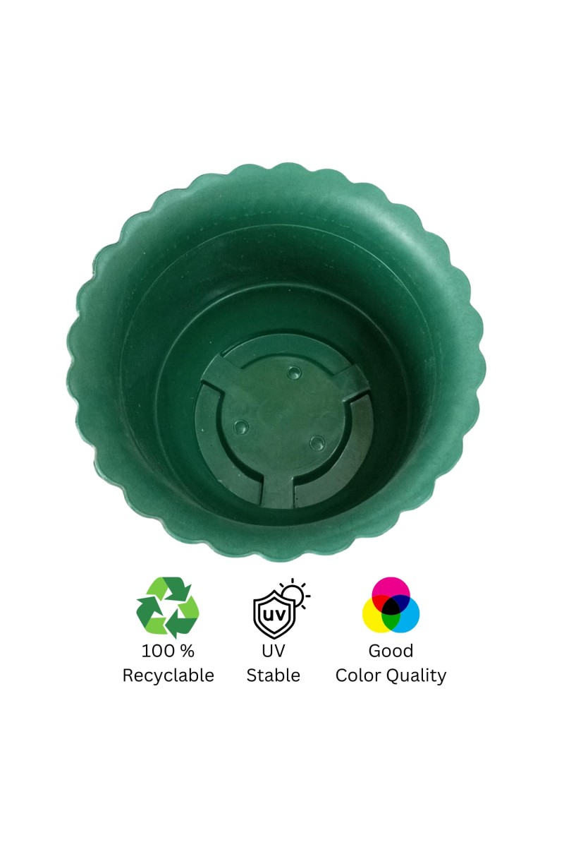 HitechMart Large Flower Pots (8''H x 10''W) – Stylish Planters for Indoor & Outdoor Plants, Succulents, and Herbs