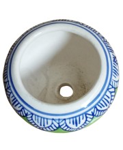 Plant Pot – Modern Ceramic Planter with Drainage Hole & Saucer – Indoor Flower Pot for Houseplants, Succulents, Herbs – Stylish Minimalist Home & Office Décor (Green, Small)