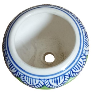 Plant Pot – Modern Ceramic Planter with Drainage Hole & Saucer – Indoor Flower Pot for Houseplants, Succulents, Herbs – Stylish Minimalist Home & Office Décor (Green, Small)