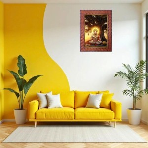 Lord Shani Photo Frame 17X21 Inch Religious Wall & Table Decor Frame | Lord Shani Spiritual Photo Frame For Home, Temple & Office | Decorative Hindu God & Goddess Frame (Pack Of 1) (F18230)
